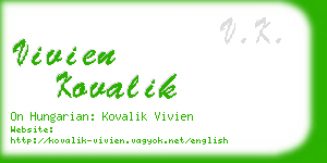 vivien kovalik business card